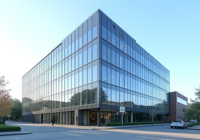 Exterior view of the contemporary AviarySync headquarters building located in the UK.
